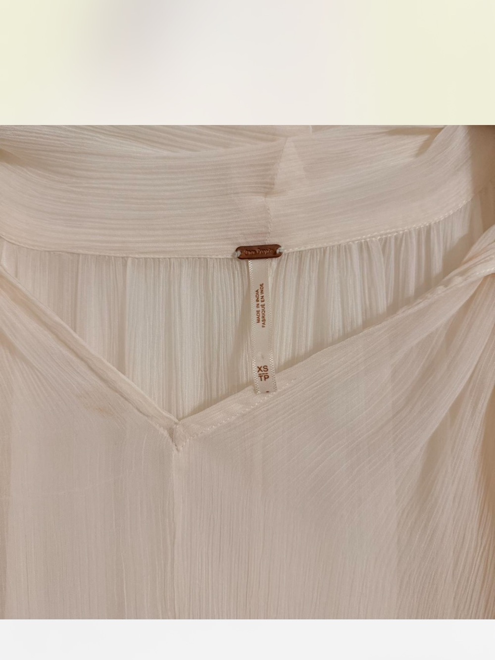 Free People Full Sleeve Frill Top in “Ivory” - Picture 6 of 7